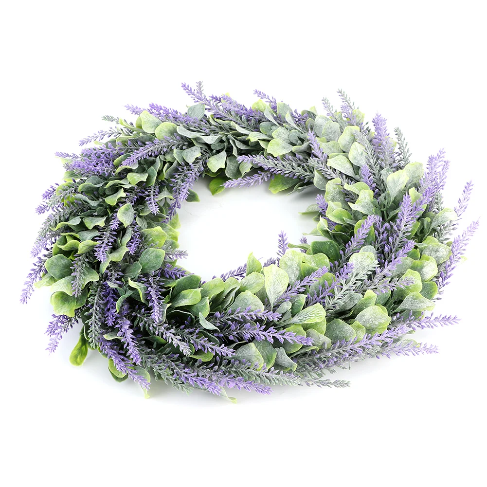 

Artificial Lavender Flower Wreath Unique Door Hanging Garland Wedding Window Home Room Decoration