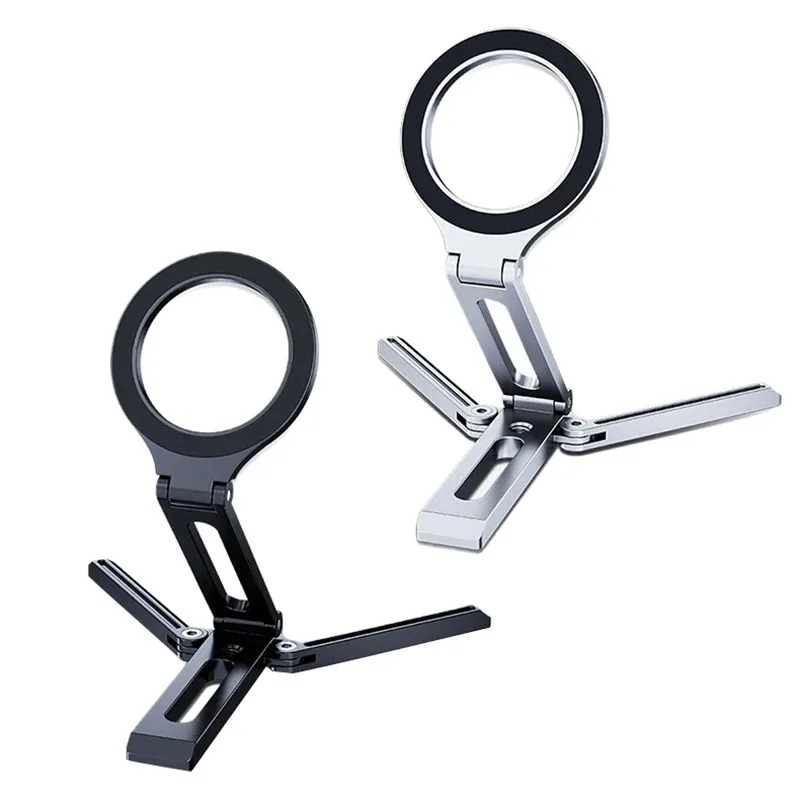 

Foldable Magnetic Phone Holder Desktop Lazy Tripod Cell Phone Stand For Magsafe iPhone 16 15 14 13 12 Pro Max Smartphone Bracket