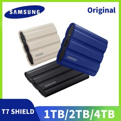 Samsung-SSD portátil T7 Shield, disco duro externo de alta velocidad de 1TB y 2TB, de estado sólido, Compatible con ordenador portátil y de escritorio