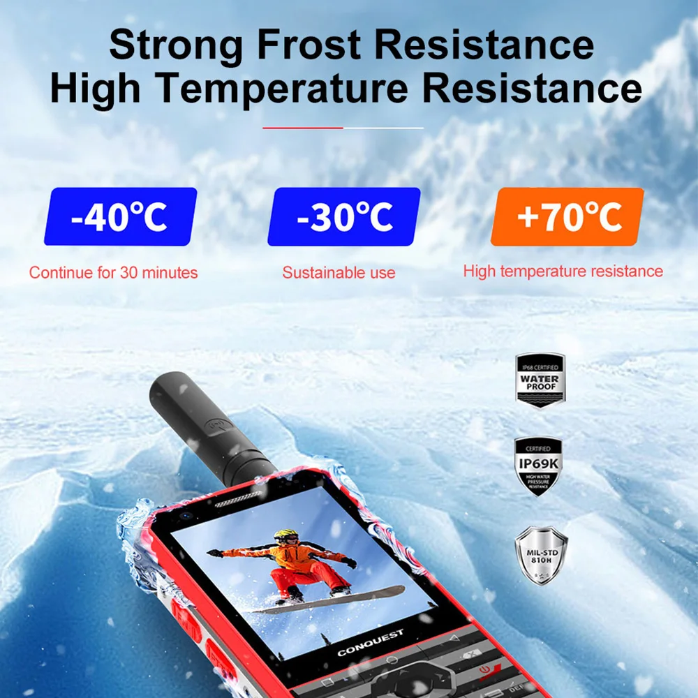 2024 New CONQUEST F3 Unlocked 4G Dual SIM Rugged Mobile Phone Keyboard Support Cellphones with Strong Flash