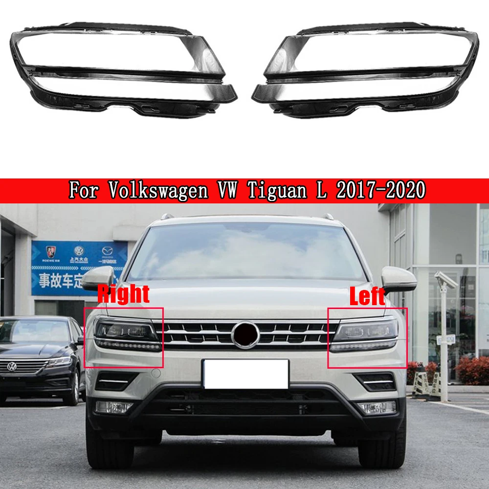 

Car Front Headlight cover For Volkswagen VW Tiguan L 2017 2018 2019 2020 Transparent Lampshade Plexiglass Replace Original Lens