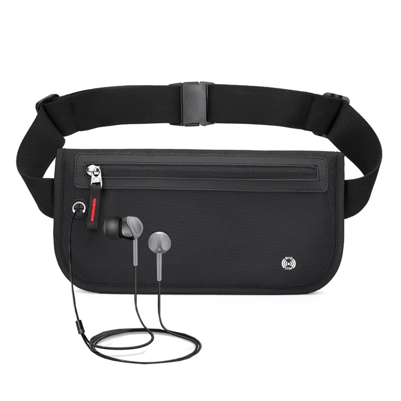 RFID Anti-theft Waist Pack Hidden Travel Money Belt Bag Waterproof Security Passport Wallet For Outdoor Jogging Sports Chest Bag