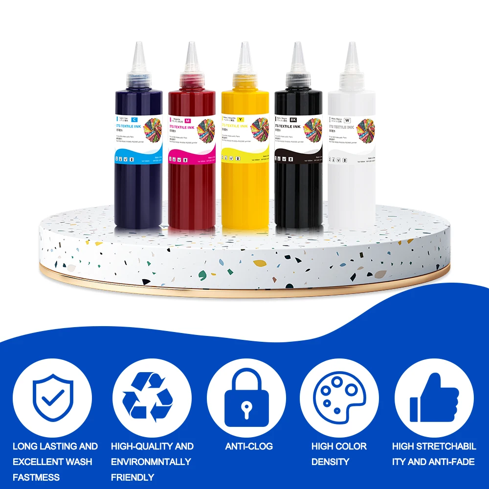 Winnerjet 250ml DTG Textile ink For Ricoh Ri100 Ri1000 Ri1000x Ri2000 printer