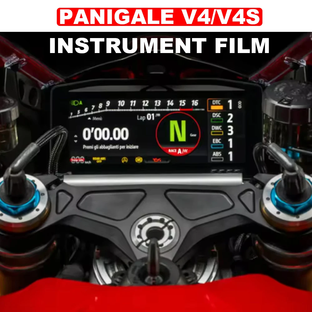 For DUCATI Streetfighter V4 V4S TPU Protective Films Anti Scratch High-definition Screen Protector TFT LCD Retrofit Parts