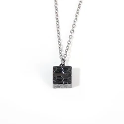 Game NieR Automata Necklace Unisex Cube Pendant Necklaces Choker Accessories Jewelry Props