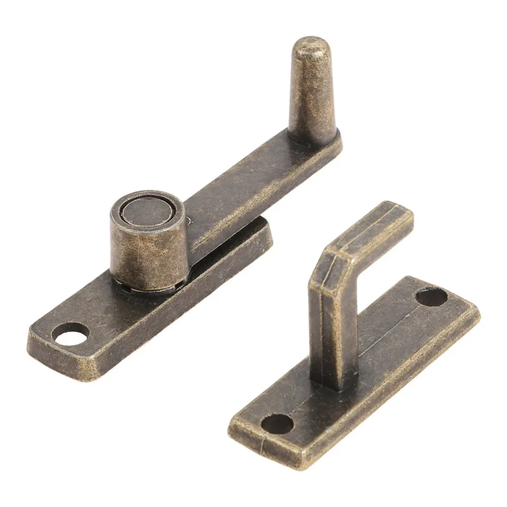 Bronze Guard Latch Bolt With Screws Sliding Door Lock Handle Metal Door Latch  Home Safety Chain ScrewsDoor Home Hardware