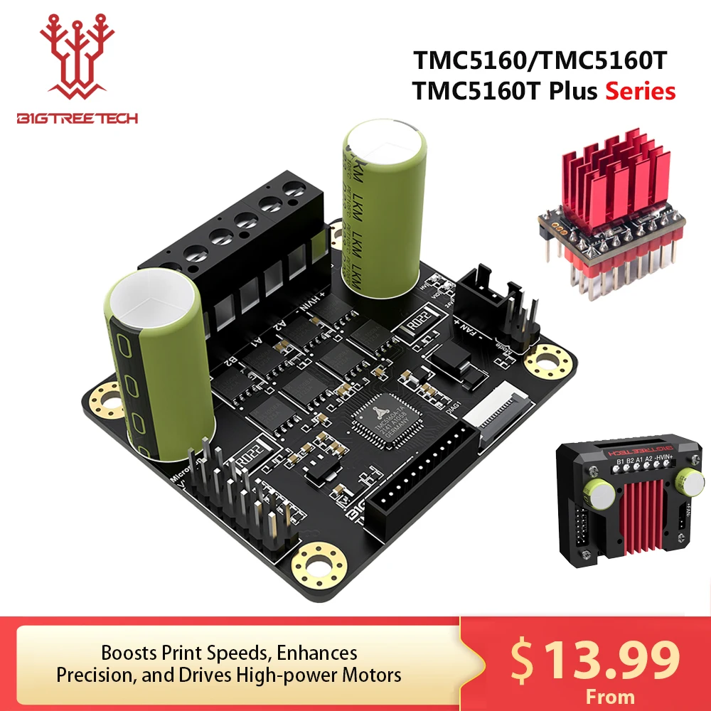 BIGTREETECH TMC5160 V1.3 sterownik silnika krokowego wysokiej mocy części do drukarki 3D BTT ośmiornica SKR V1.4 Turbo TMC2209 SKR Mini E3