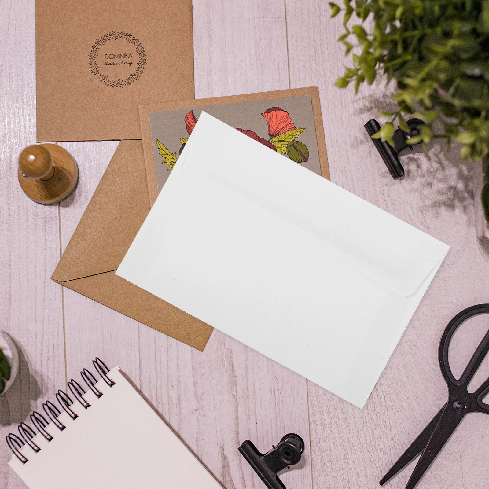 50 stuks afdrukbare portemonnee envelop bruin kraft enveloppen wrap bruiloft papier blanco voor kaarten brief uitnodiging