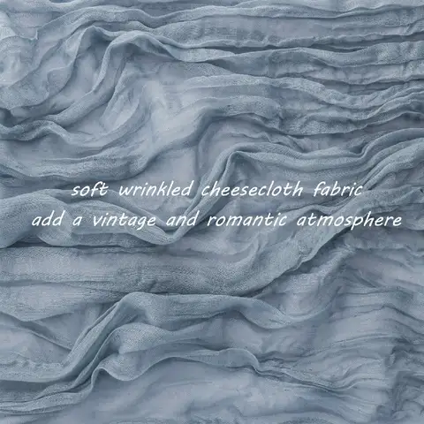 Boho 거즈 치즈 천 테이블 러너, 웨딩 신부 샤워 생일 파티용 로맨틱 테이블 러너, 40x270cm, 10 개