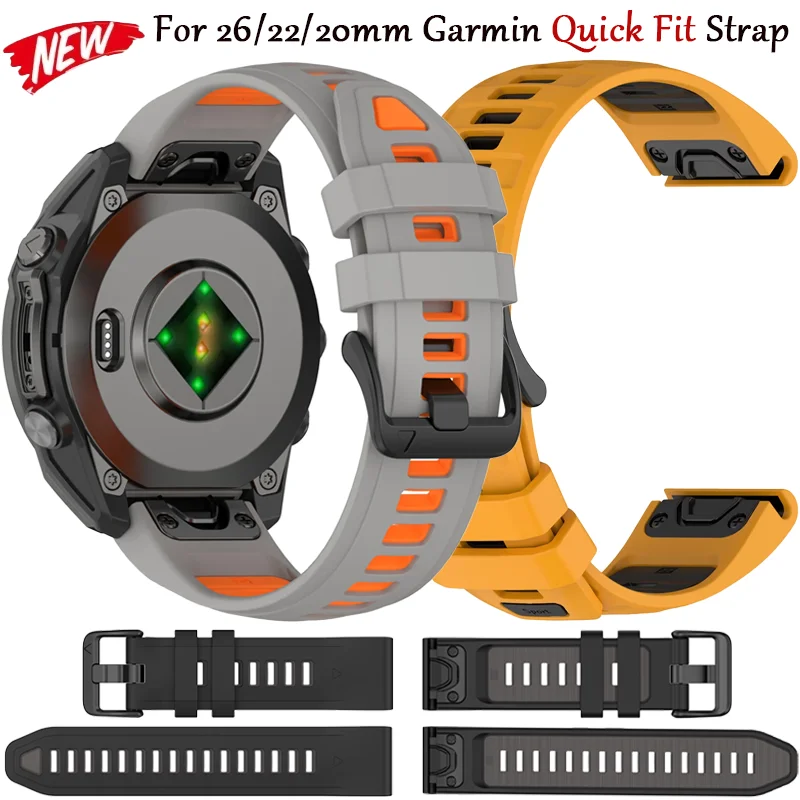 Pulseira de ajuste rápido de 26/22/20mm para garmin tactix 8 51/47mm pulseira original garmin fenix e/8/7/7s/7pro/7x/7x pro/epix pro/enduro 3