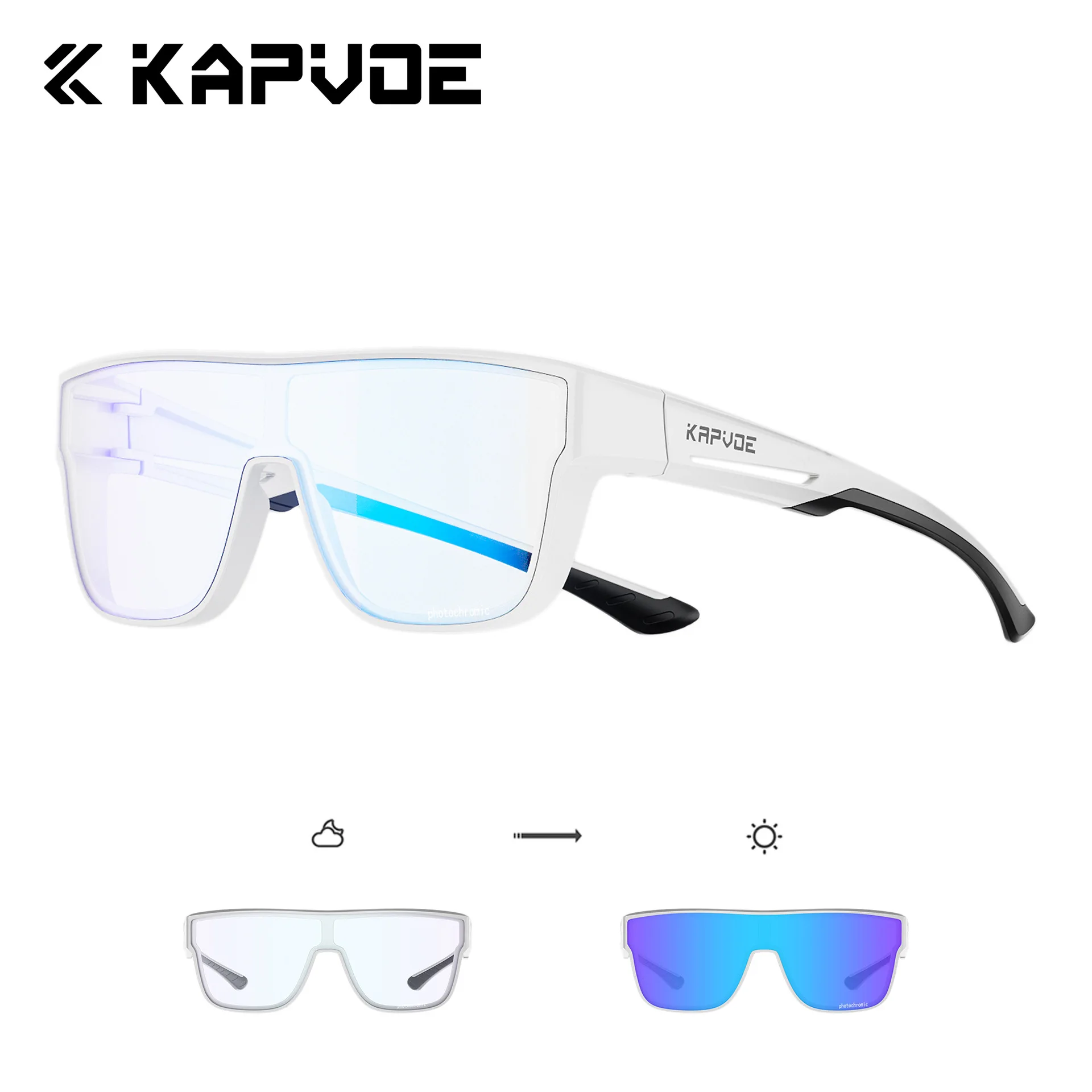 Kapvoe Überbrille-Fahrradbrille für Korrekturbrillen, Polarisiert UV400 Sportbrille für MTB, Rennrad, Herren und Damen
