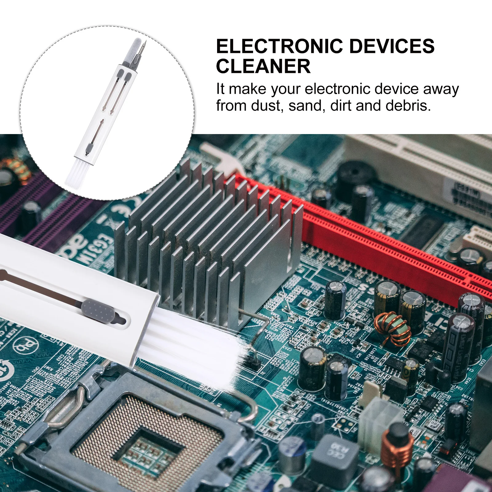 

Plastic Headset Pen Triple Heads Earphone Cleaning Headphone Cleaning Tools Tools Electronics Kit Keyboard Cleaner