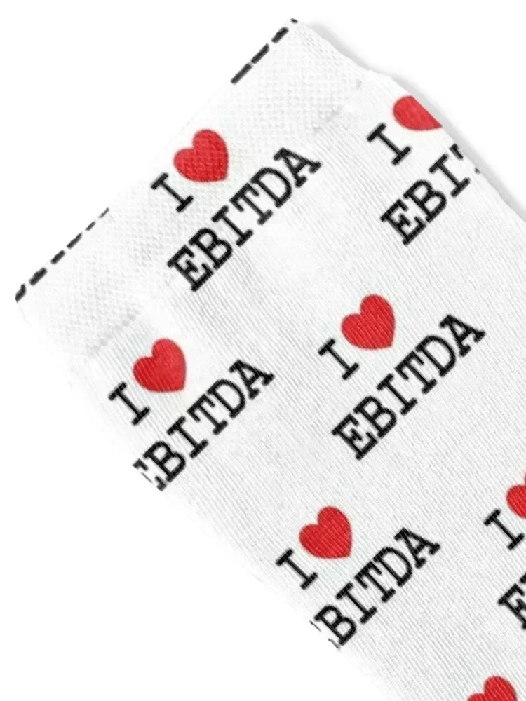 I Love EBITDA Funny Hiking Sleeveless Socks Hiking boots bright garter Rugby cotton Socks For Men Women's