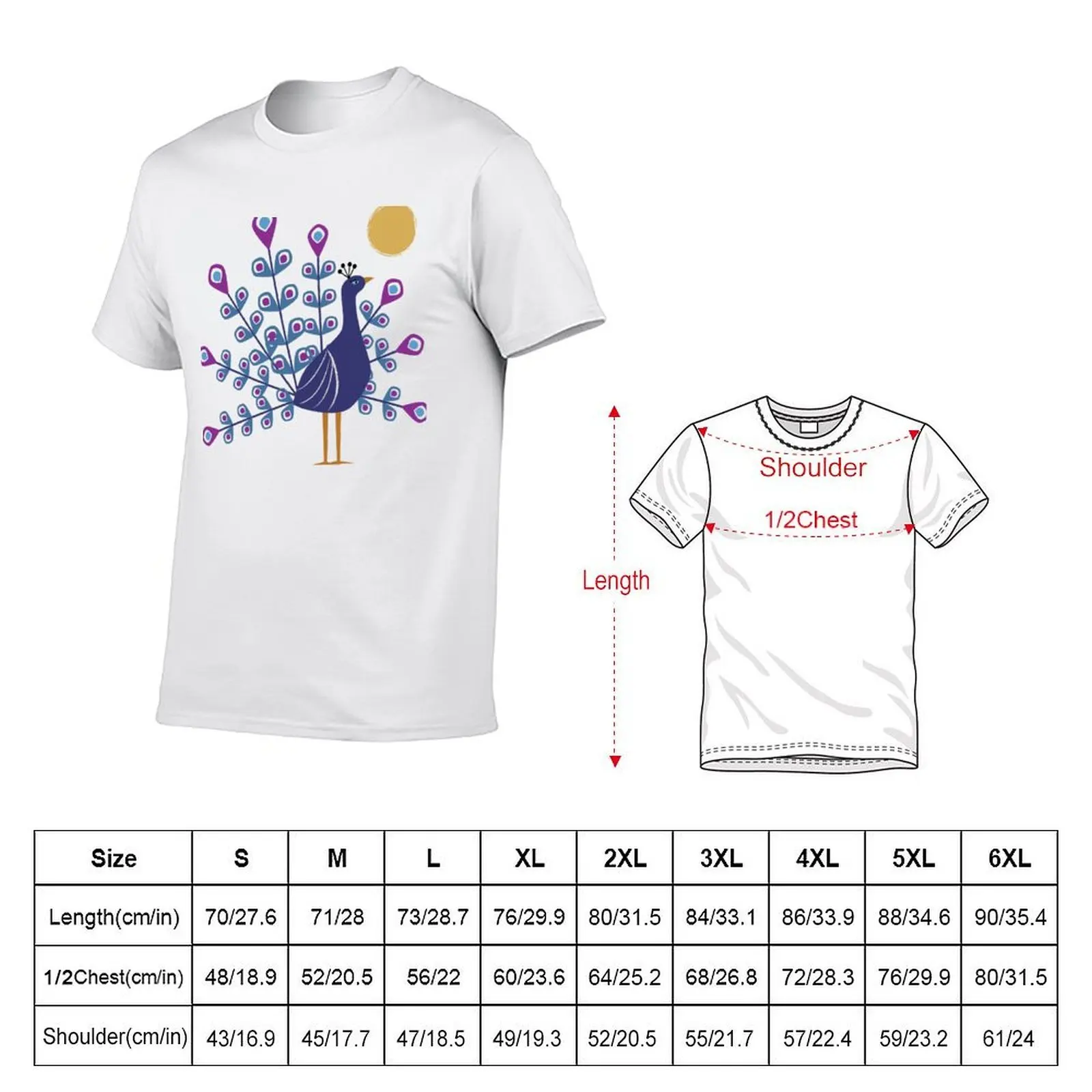 Gemmy Peacock T-Shirt t shirts for man cotton t shirts for man cotton funny man tshirt T-shirt