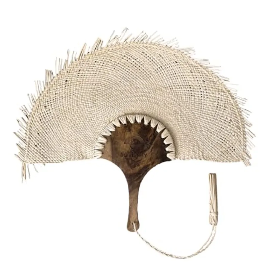 

Straw Palm Hand Held Fan - Abanico De Mano - Woven Hand Fan -Boho Straw Palm, Wedding Favor, Wall Decor, Summer Party Accessori