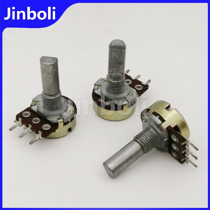 1PCS 16 Type B10K 3Pins Single 20MM half-shaft Speaker Audio Amplifier Volume Potentiometer