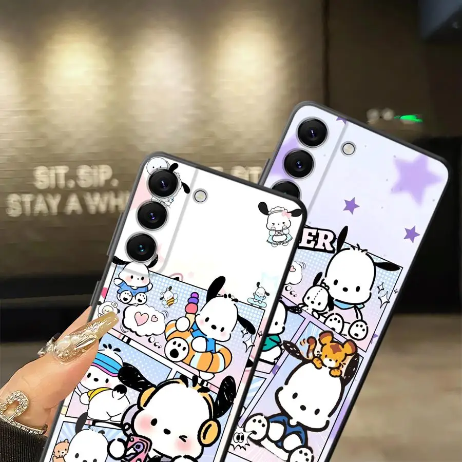 Sanrio Kawaii Kuromi Case voor Samsung Galaxy A50 A03 A20 A13 A40 A16 A04 A05 A17 A12 A30 A15 A06 A70 Zwart Zachte Telefoon Cover