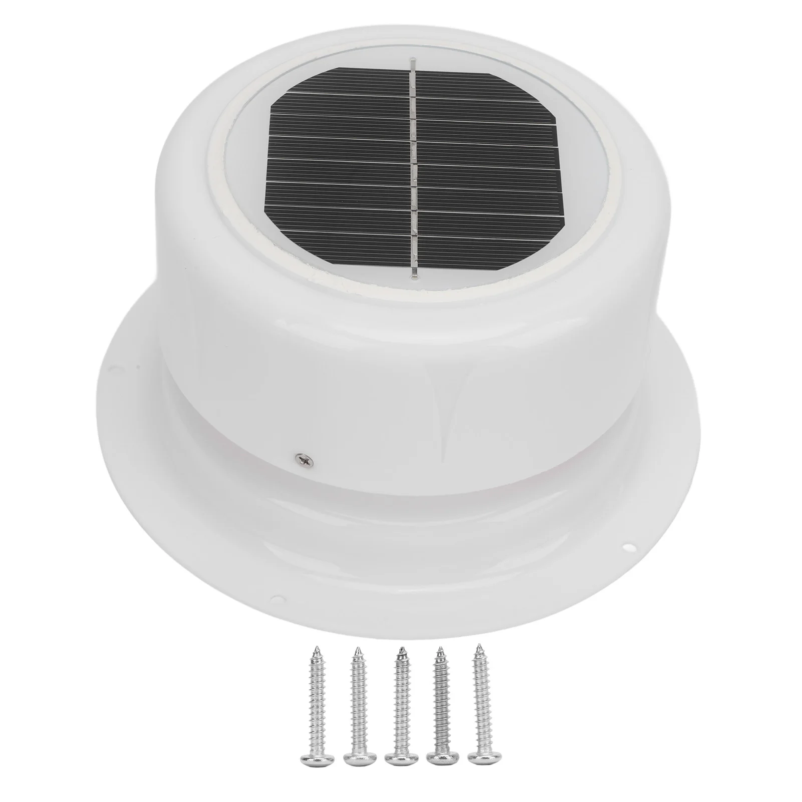 Solar Powered Vent Fan RV Solar Exhaust Fan Quiet Running High Efficiency ABS Material with Screws for Boat Trailer Camping Car