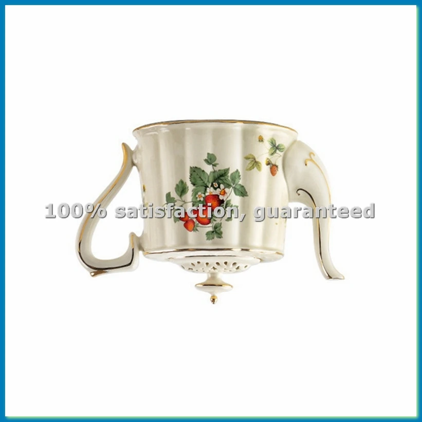 

Французский ретро-набор для чая и кофе: чайник, чашка с золотым ободком, блюдце, большая чайная чашка с цветочным узором, английская чашка для послеобеденного чая B-A13G