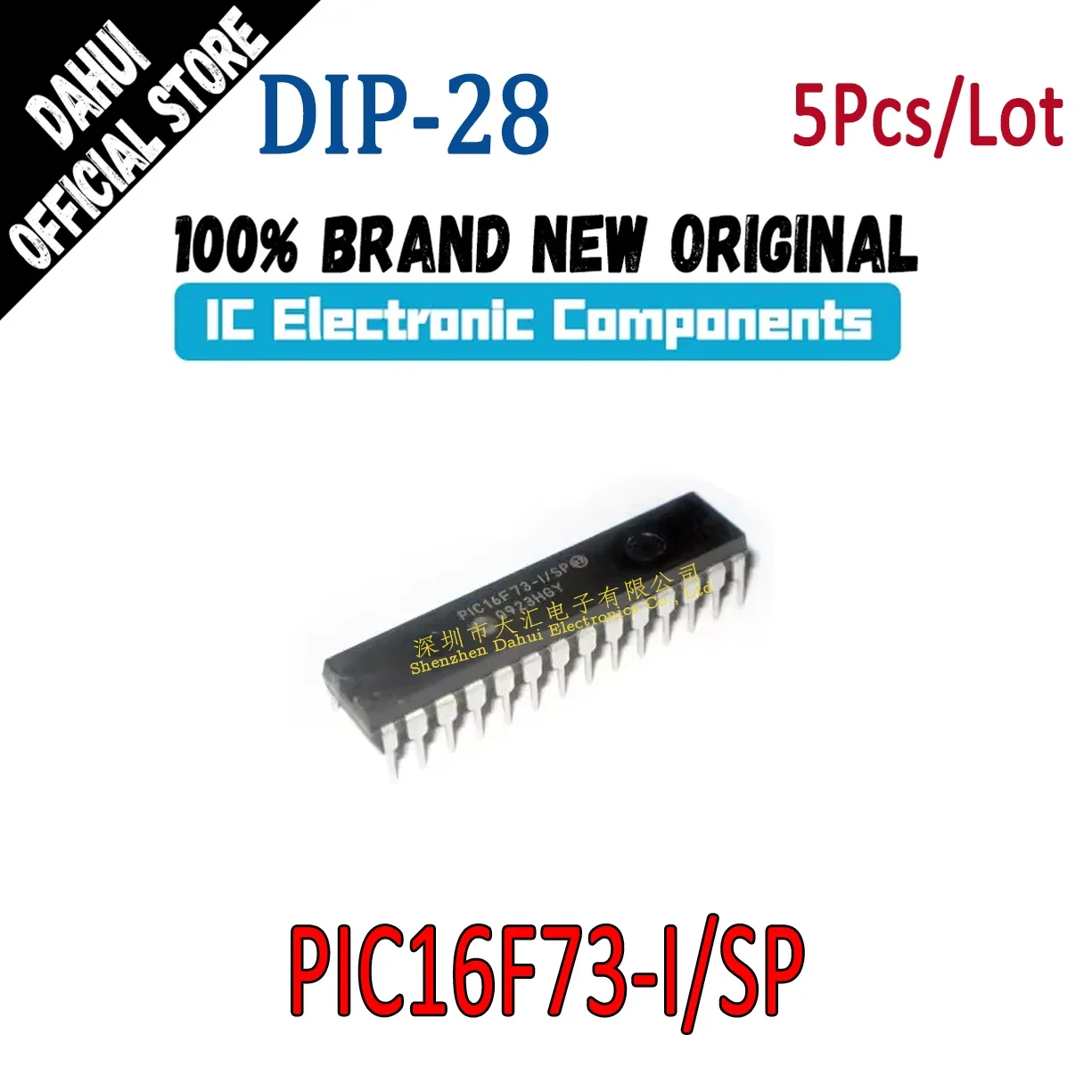 

5Pcs PIC16F73-I/SP 8-bit microcontroller chip MCU DIP-28 chip Brand New Original In Stock