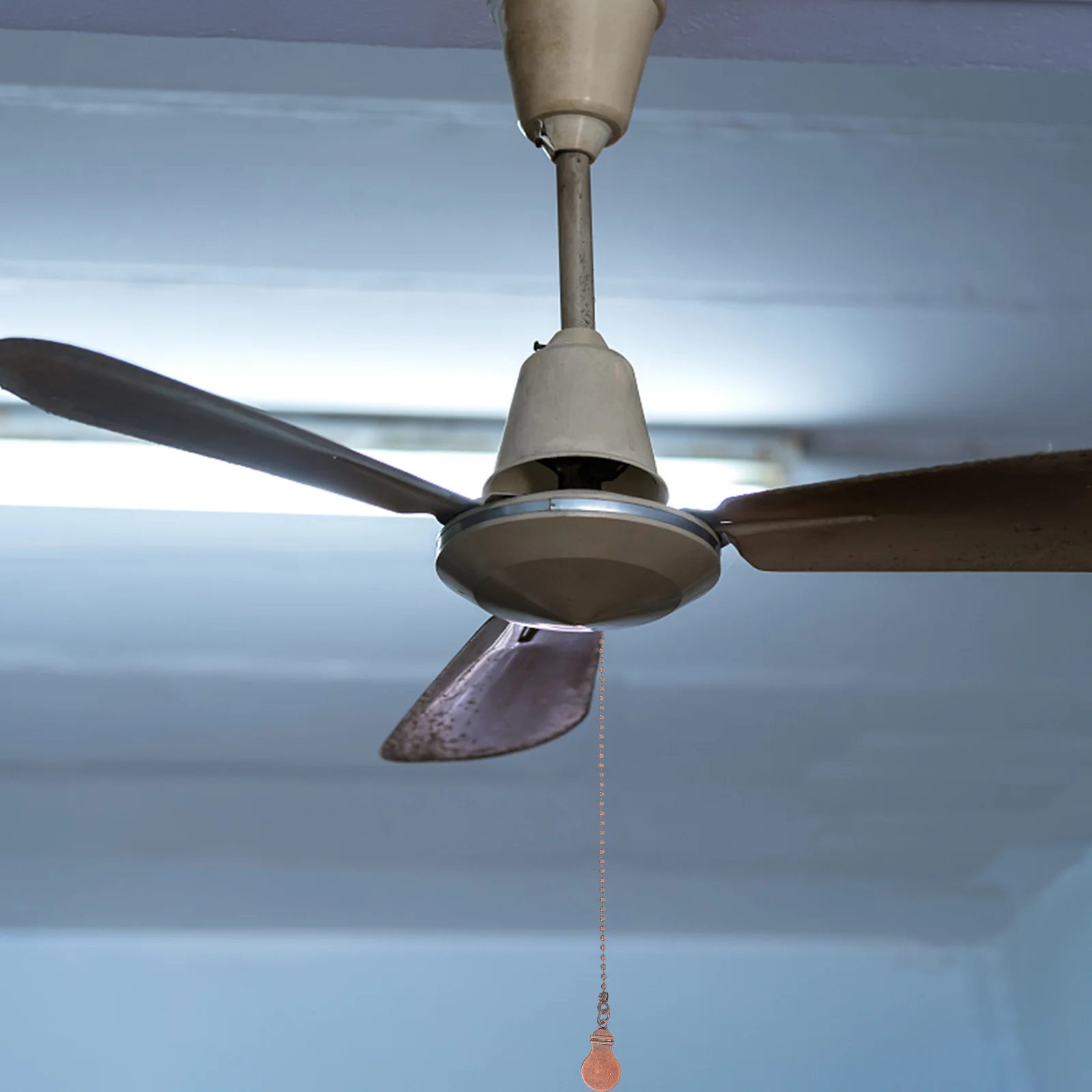 2 قطعة مروحة السقف سلسلة سحب بني داكن خمر قلادة الزخرفية مفتاح الإضاءة موسع الكلاسيكية استبدال المصباح ل