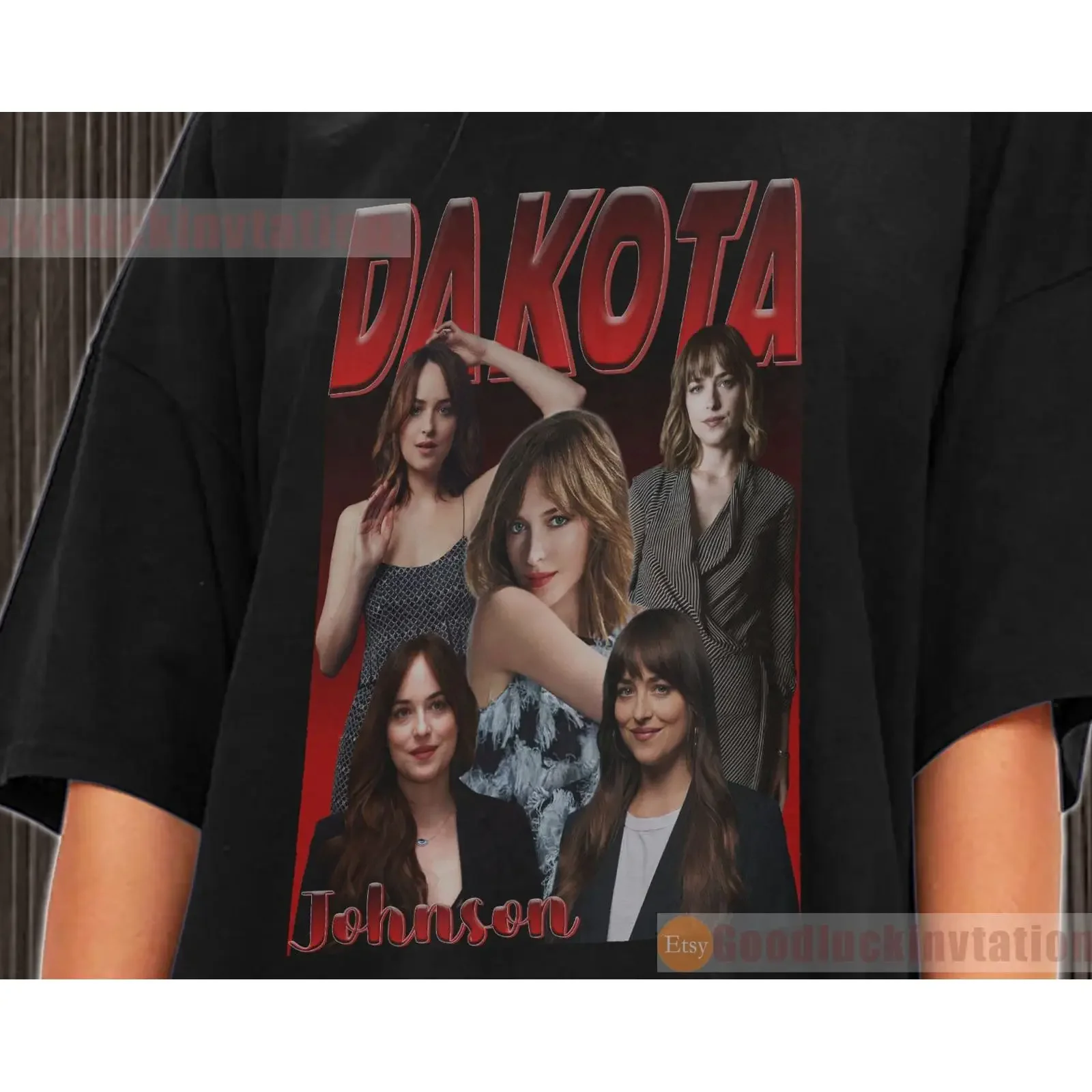 Dakota Johnson T Shirt Cotton Vintage 90's Crewneck vintage Washed Versatile homme Stylish Comfortable Unisex graphic Stretched