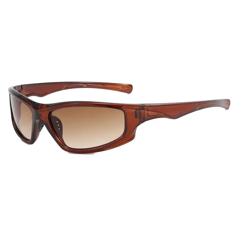 AliExpress VYOPBC Y2K Retro Sport Sunglasses for Women Men Brown Lenses Vintage 90s Wrap Around Eyewear Protection Cycling Windproof Sun Glasses