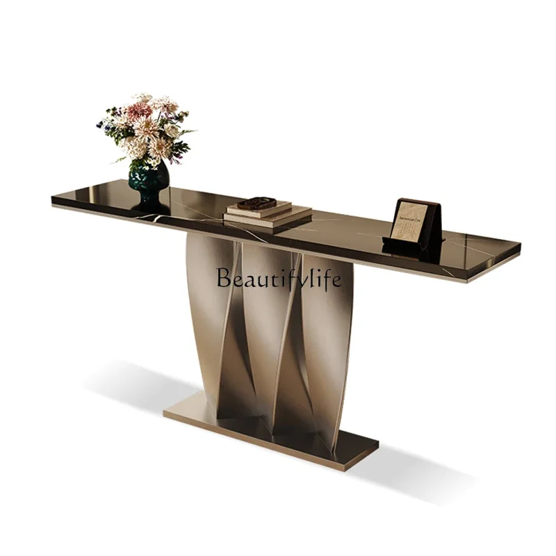 

ls 27Marble entrance table, living room against the wall, corridor, ultra-narrow table, long table