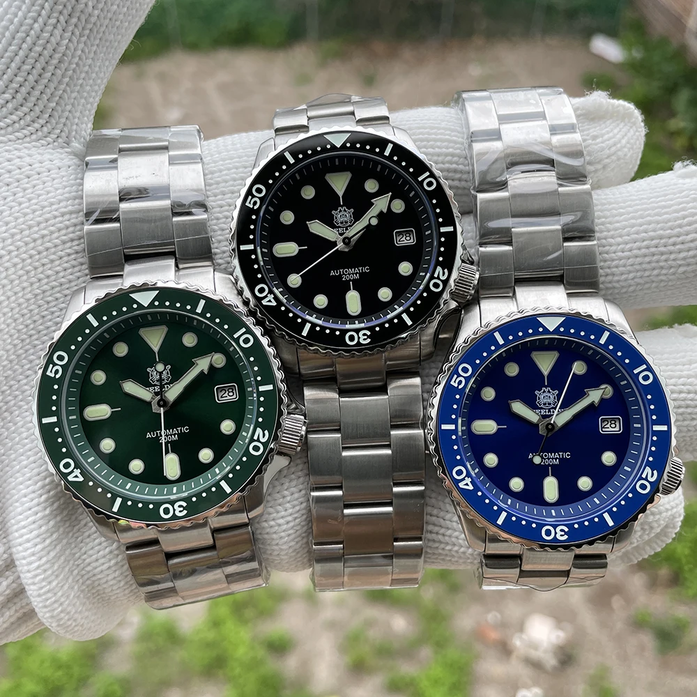 Steeldive SD1996AC Pria menonton Menyelam Menonton Pria Mekanik Otomatis menonton NH35 Super Luminous Diver menonton pria jam tangan Sapphire Kaca