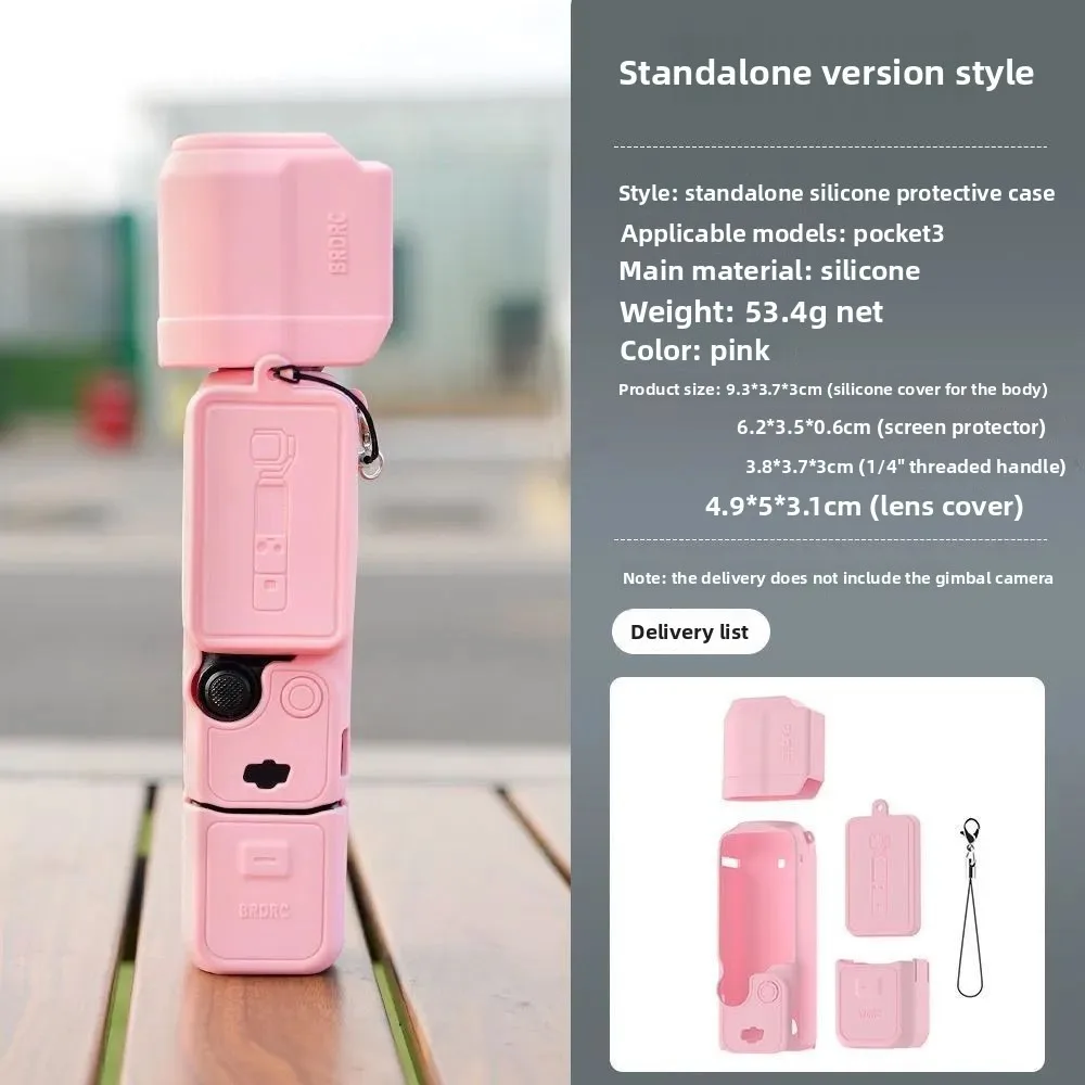 DJI Pocket 3 siliconen hoesje Osmo actiecamera beschermhoes antikras DJI P3 camera-accessoire