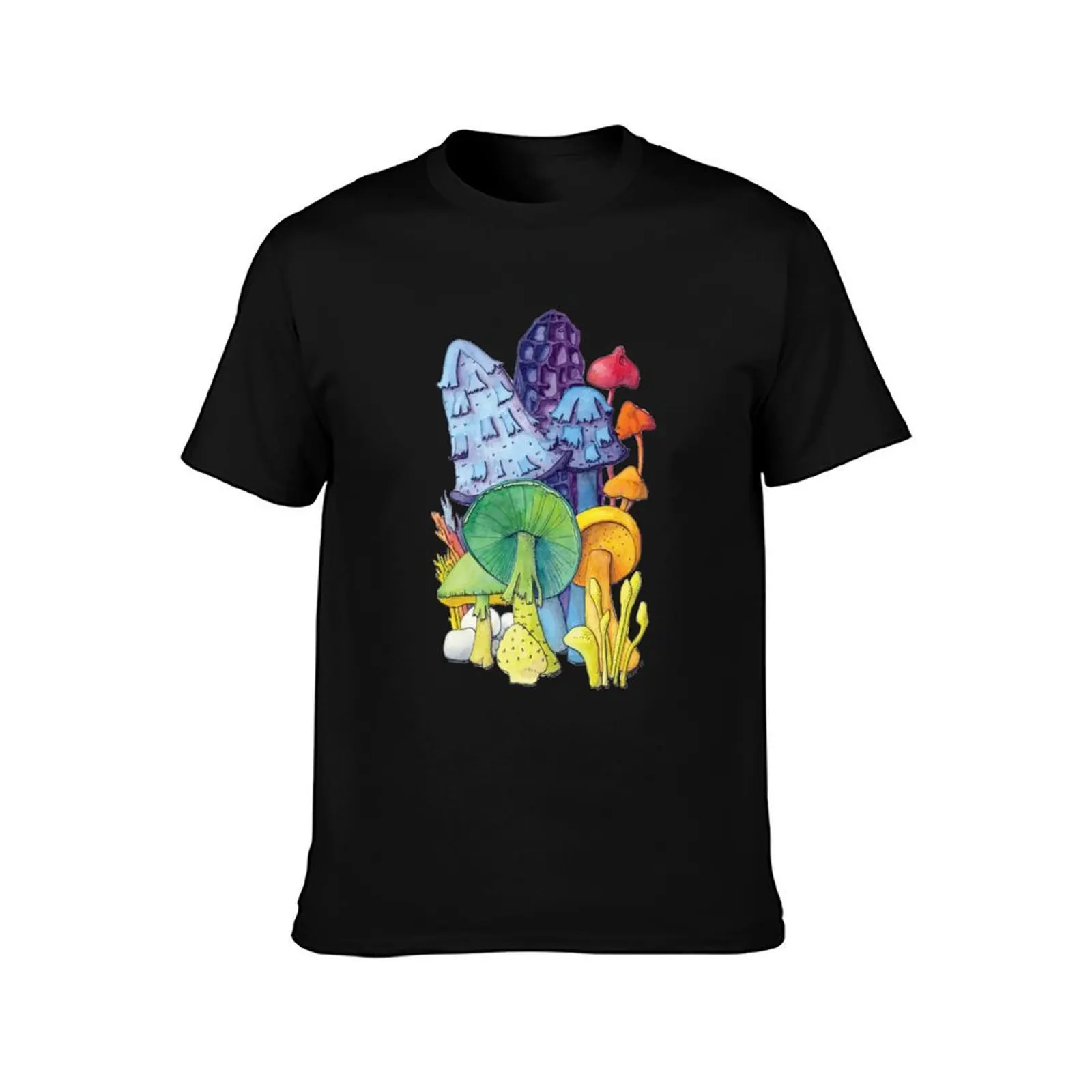 Shrooms, by Heather T. (Watercolor on Paper) T-Shirt Moisture Control Sports Tee T-Shirt