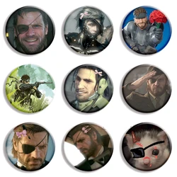 Metal Gear Solid Raiden Venom Snake Anime Button Pin Game Character Venom Cat Funny Meme Brooch Badge Bag Decor Gamer Collect