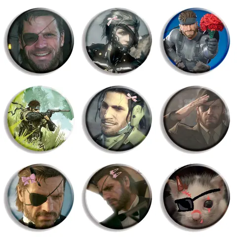 Metal Gear Solid Raiden Venom Snake Anime Knappnål Spelkaraktär Venom Katt Rolig Meme Brosch Badge Väskedekor Gamer Samla 8 best sales nålgift - №4
