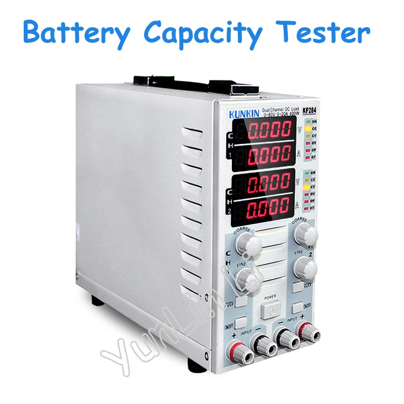 Battery Capacity Test LED Display Load Meter 220V Dual Channel DC Electronic Load Tester KP284
