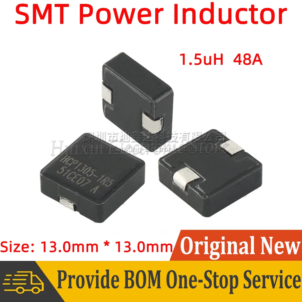 10pcs SMD SMT Shield Power Inductor Inductance 1.5uH 48A High Current Moulding Filter HCP1305-1R5-R