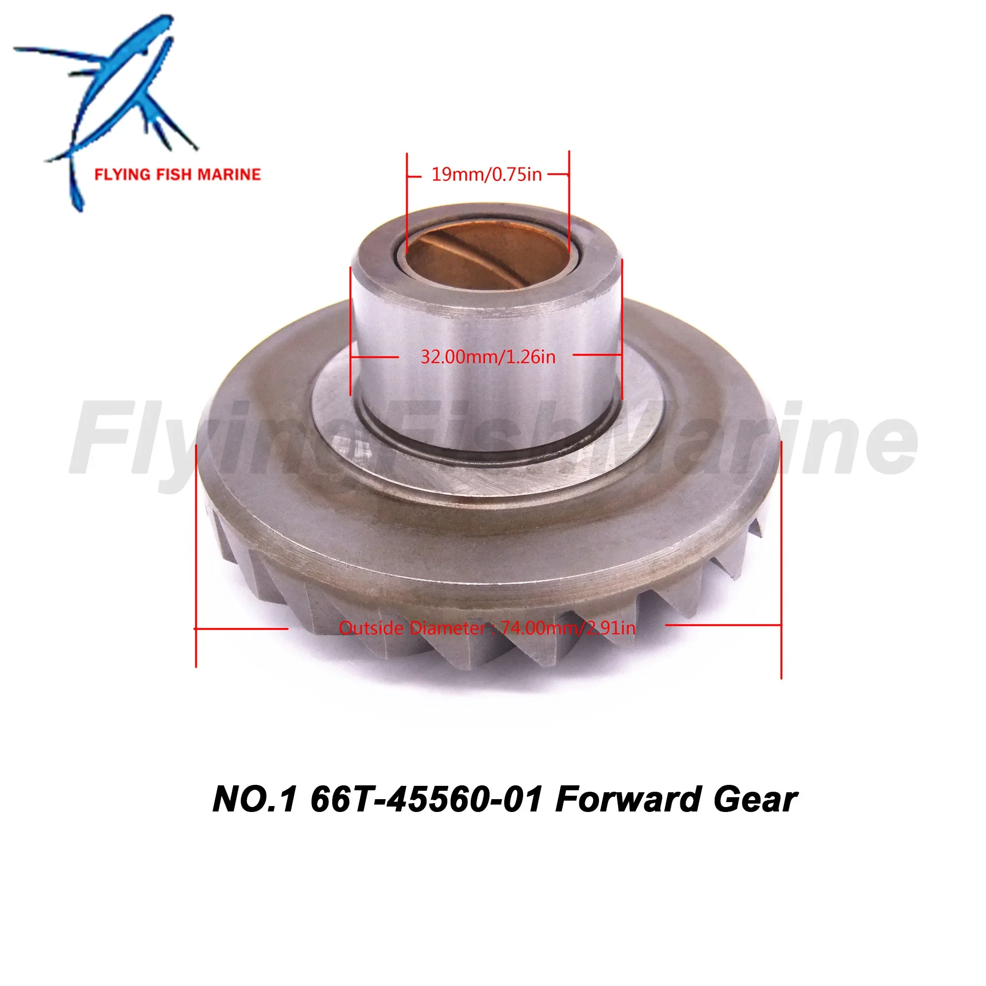 Boat Motor 66T-45551-00 Pinion & 66T-45571-00 Reverse & 66T-45560-01 Forward Gear for Outboard Engine F30 F40 40HP 40X E4