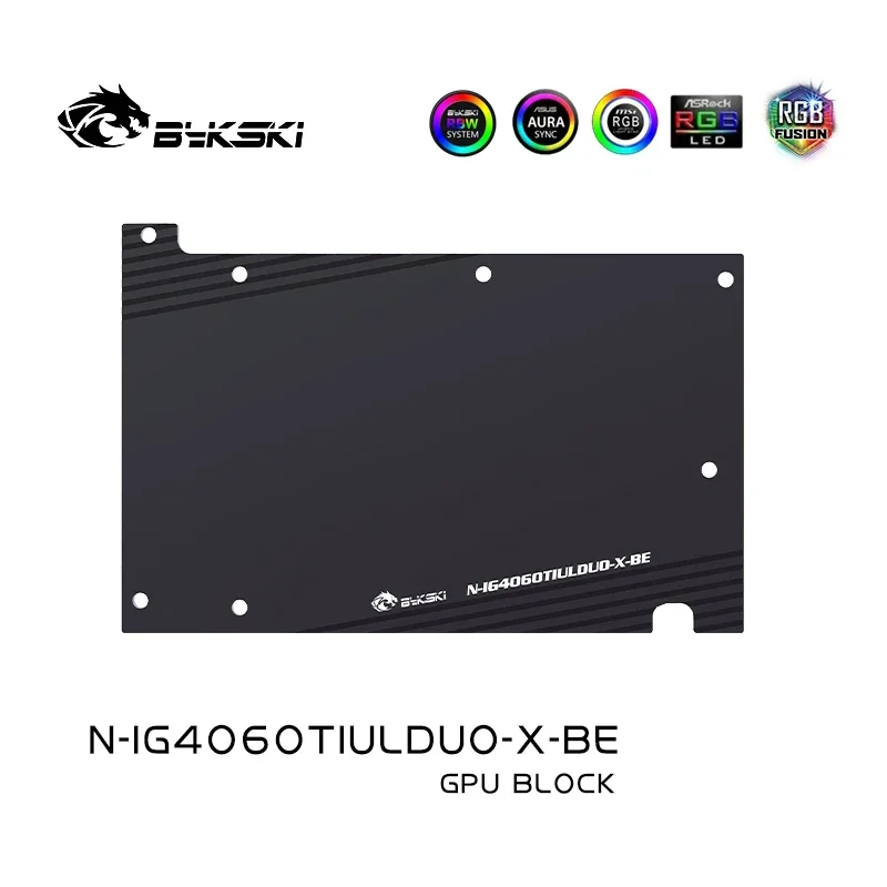 Bykski N-IG4060TIULDUO-X 4060Ti Waterblock Radiatore per colorato RTX4060Ti Ultra OC GPU Water Cooler ARGB 5V SYNC + piastra posteriore