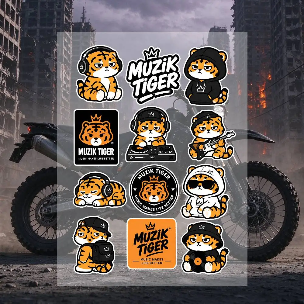 M-Muzik Tiger Stickers Moto Sticker Auto Body Bumper Windows Motorcycle Laptop Walls Vinyl Decal Car Tuning Accessories