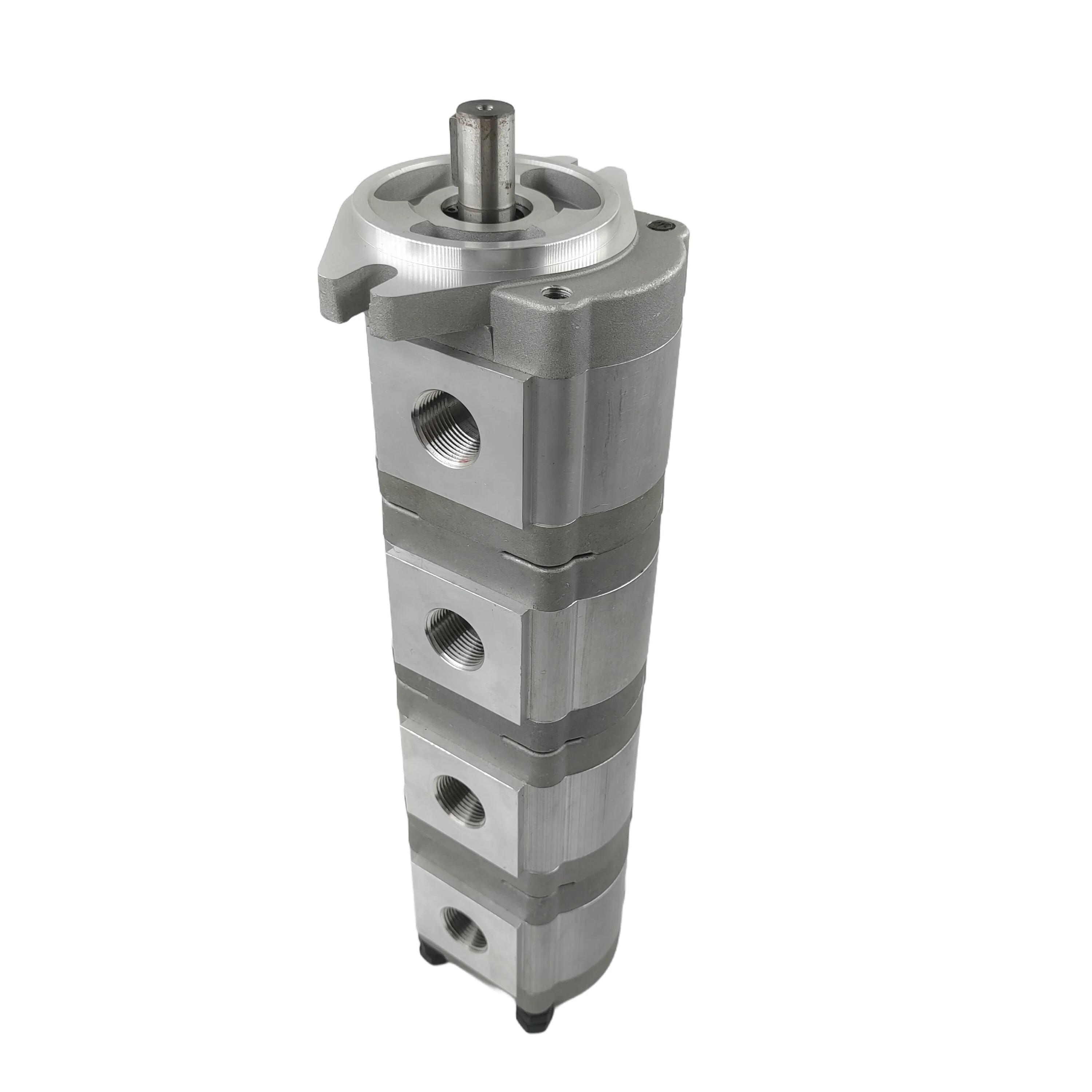 4 Stage Tandem Hydraulic Gear Pump High Pressure Aluminum Oil Pump for Excavator Loader Construction Machinery Spare Parts