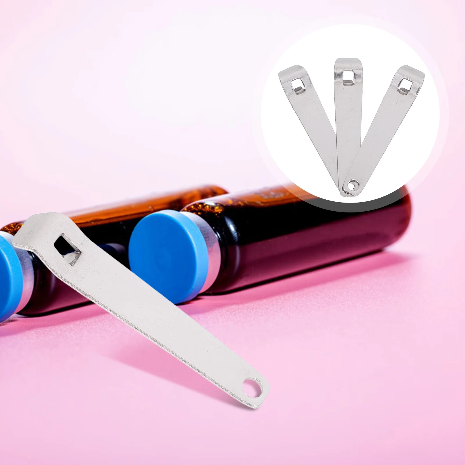 

3 Pcs Bottle Opener Liquor Functional Blue Cap Tool Multi-function Mini Portable Nurse Vial Travel