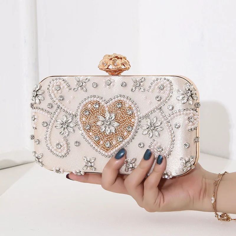 Deluxe Evening Party Handbag Pearl Bride Wedding Handbag Handbag Banquet Fashion Evening Party Bag Dress Bag Free Delivery