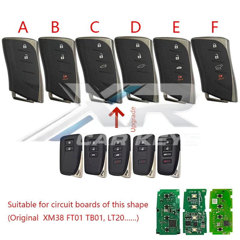 Modified Upgraded Key Shell Case Original Xhorse VVDI XM38 Lonsdor LT20 Series KEYDIY TDB42 For Lexus CT200 RX2700 RX350 GX400