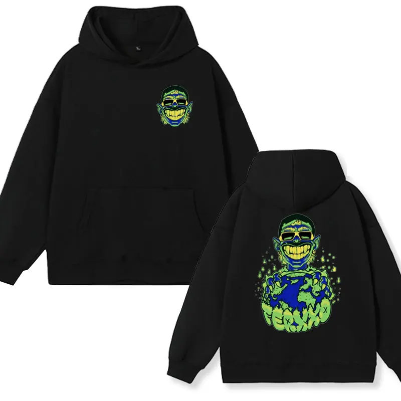 

Rapper Ferxxocalipsis Tour 2024 Feid Ferxxo Monster Print Hoodies Men Hip Hop Sweatshirt Oversized Streetwear Couple Jumpers