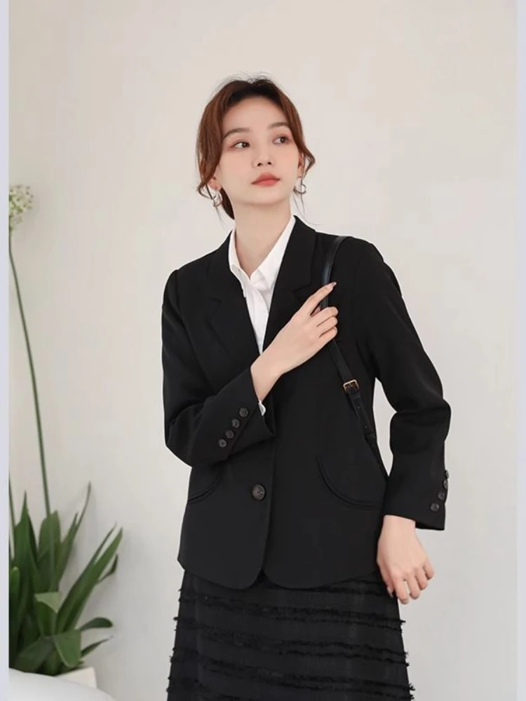 Veste de Luxe Légère et Confortable pour Femme, Décontractée, Électrique, Solide, Petit, à la Mode, Printemps et Automne