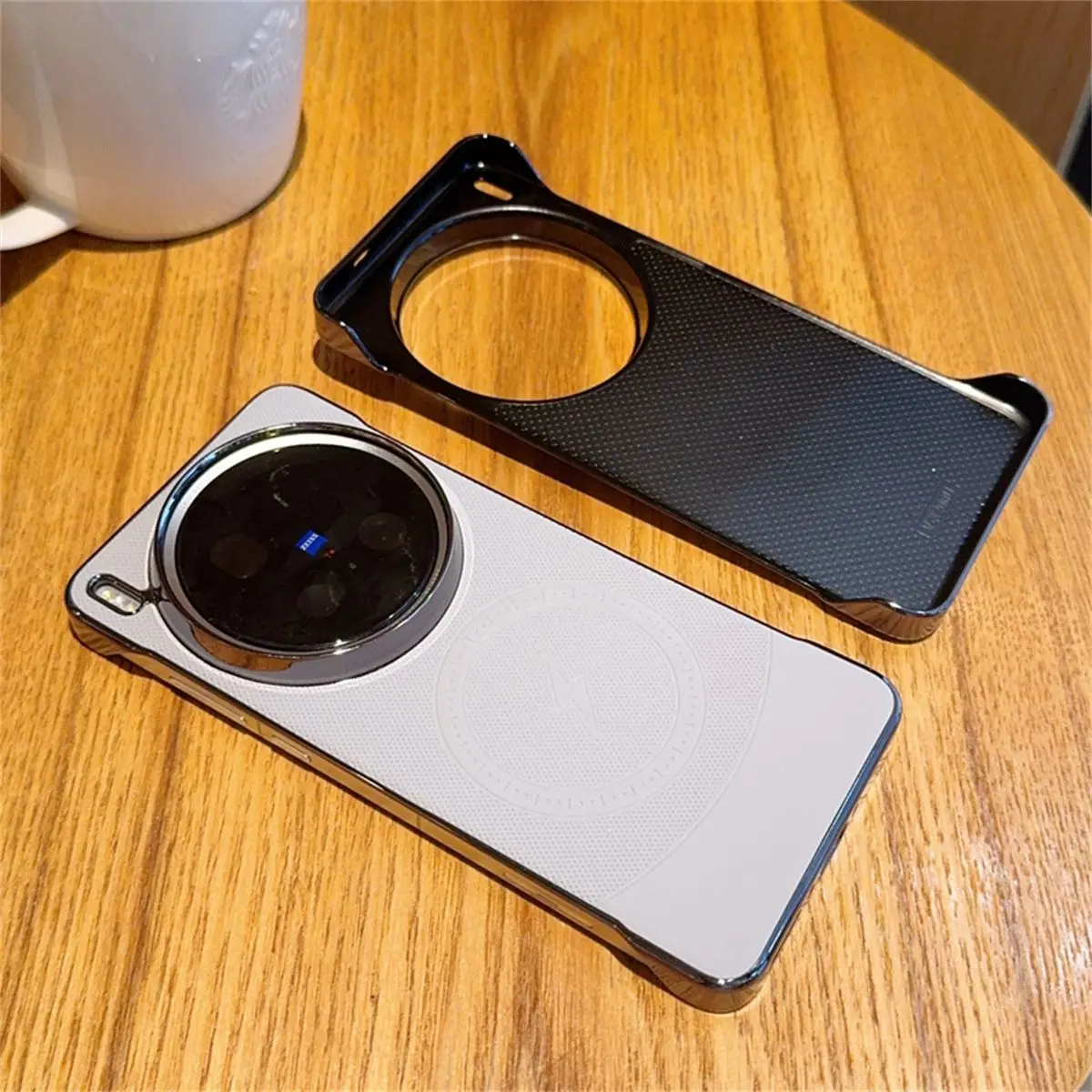 For VIVO X200 Ultra X200 Pro Mini Case New Plain Leather Magnetic Borderless Anti-drop Cover For X200S Wireless Charging Funda #5