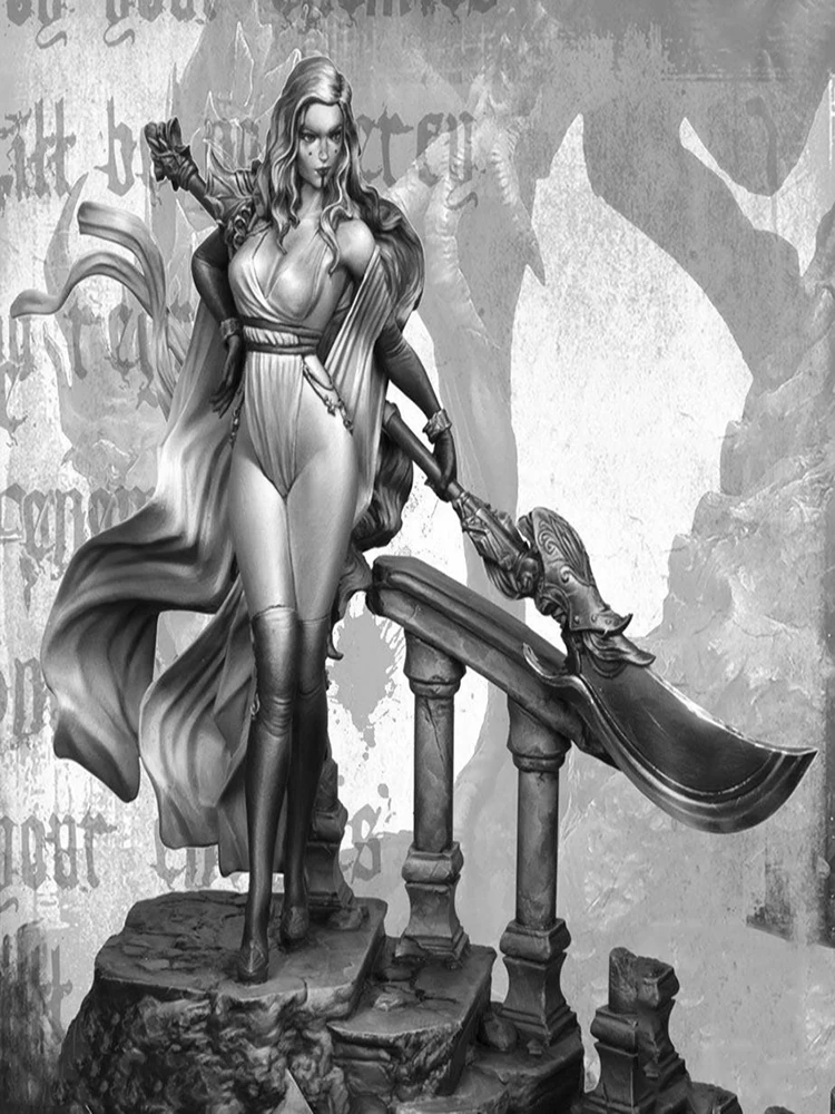 Unmontierter Fantasy-Ständer für antike Frauen im Maßstab 1:24, Miniaturmodellbausätze aus Kunstharz, unbemalt