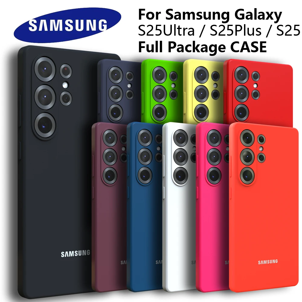 For Samsung Galaxy S25 Ultra Case Silky Silicone Cover Soft-Touch Back Protective Housing For S25Ultra S25 Plus S24 FE S23 S22