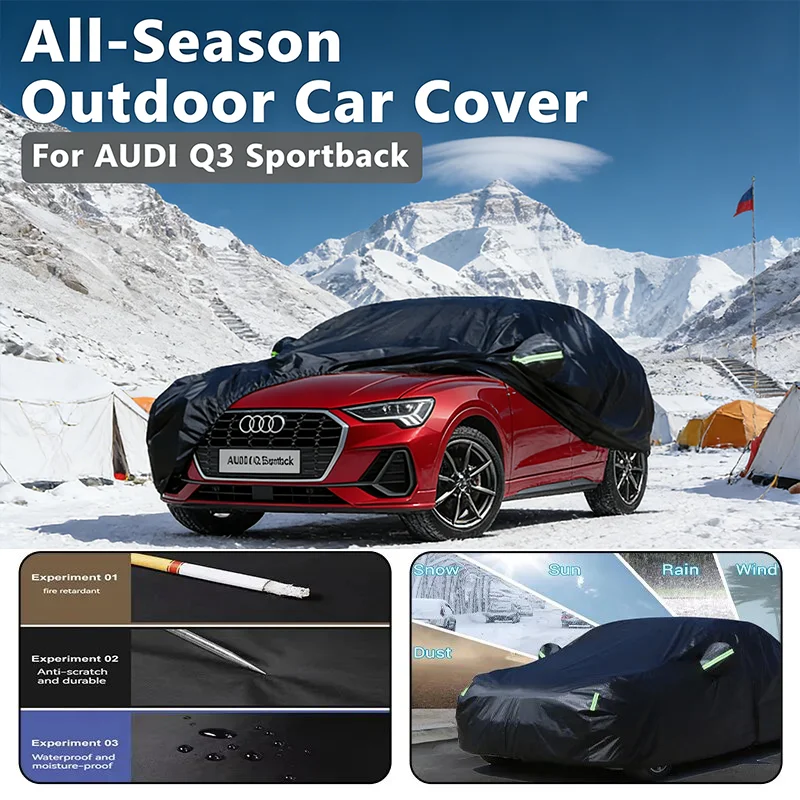 

Наружный автомобильный чехол для AUDI Q3 Sportback — полная защита на открытом воздухе, водонепроницаемый, пылезащитный, термостойкий