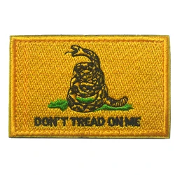 Texas California Flag Patch Dont Tread On Me Tea Party Rattle Snake Gadsden Flag USA Flag Embroidered Patch Hook Stripe