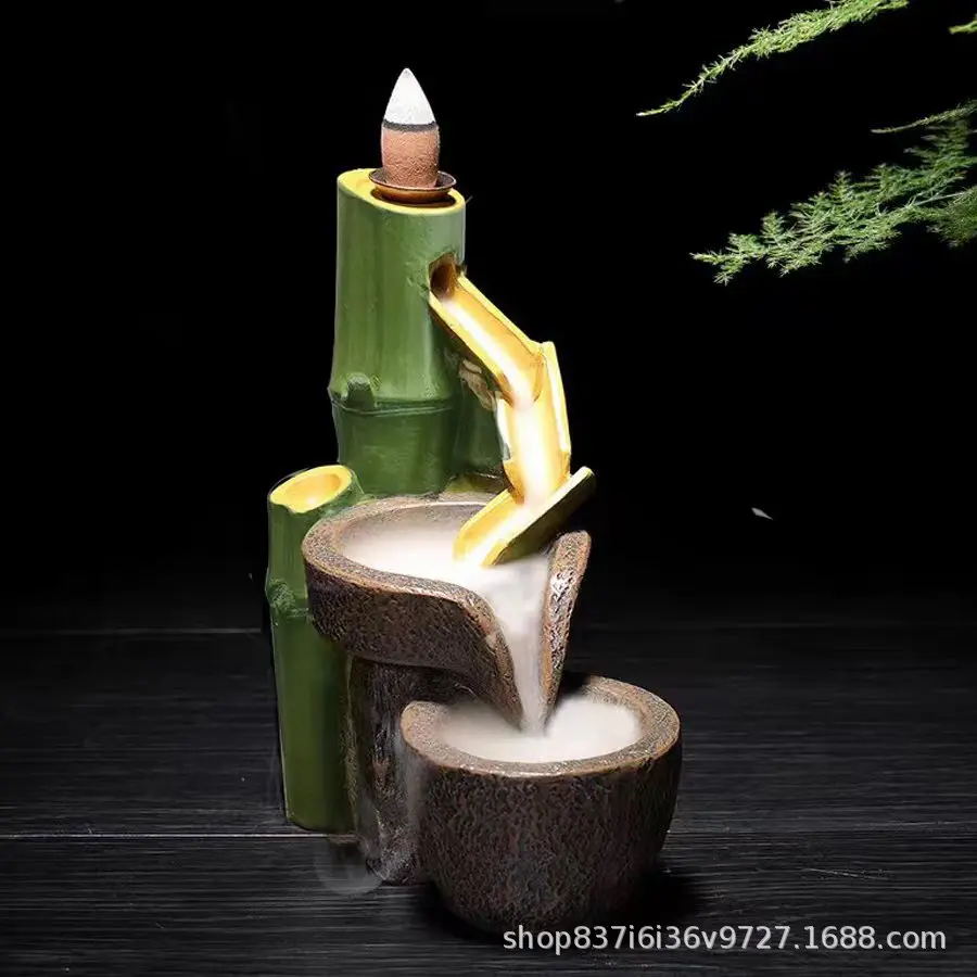 Creative reflux retro flowing smoke incense burner home aromatherapy burner large